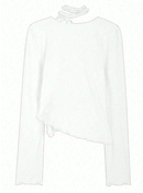 薄めタイ付きニット ホワイト