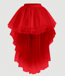 メッシュロングスカート レッド