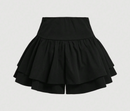 ダブルラッフルヘムスカート ブラック背面