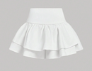 ダブルラッフルヘムスカート　ホワイト背面