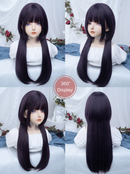 耐熱ロングストレートウィッグ （パープル）