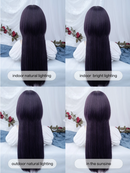 耐熱ロングストレートウィッグ （パープル）