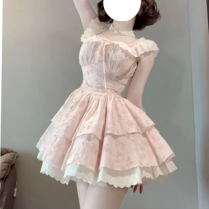 プリンセスハイウエストレイヤードドレス