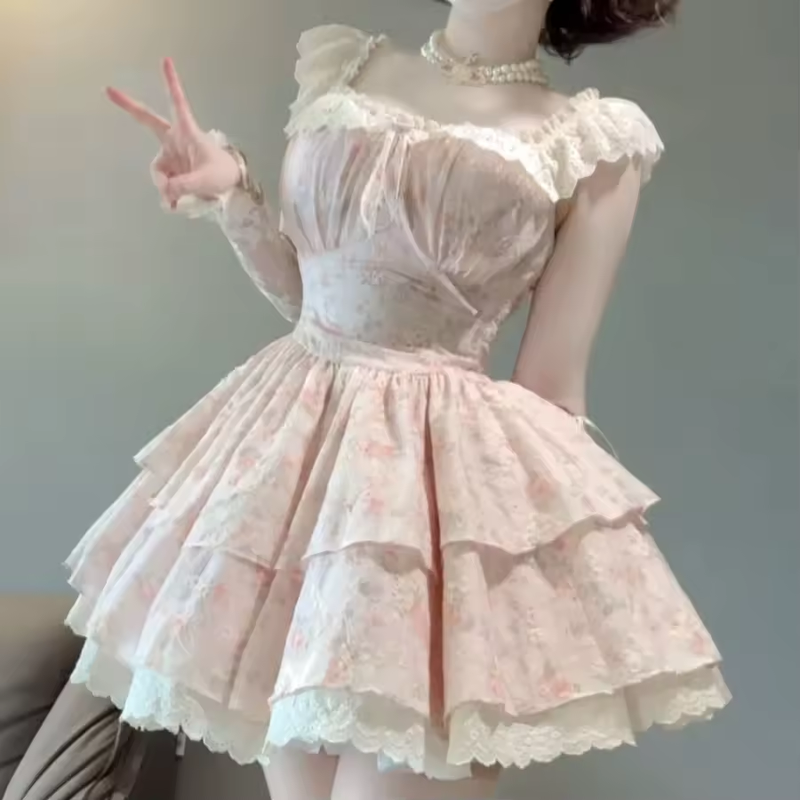 プリンセスハイウエストレイヤードドレス