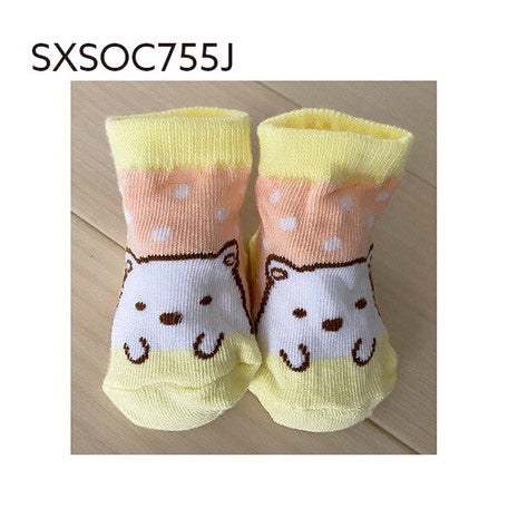 すみっコぐらし ベビーソックス カップ入り(シロクマ ドット)